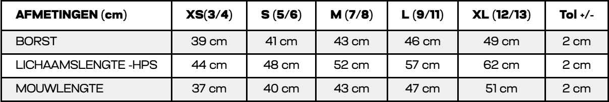 Maattabel Kids Sports Polyester Hoodie JH006J