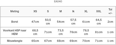 Maattabel Lusaka Sustainable hoodie EA040.