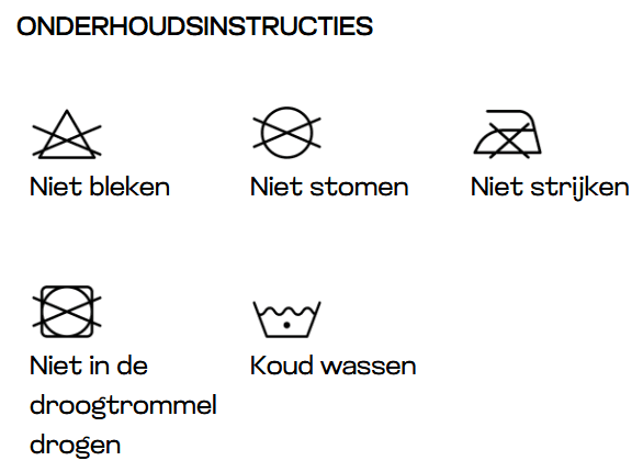 Wasinstructies Contrast Cool Polo JC043