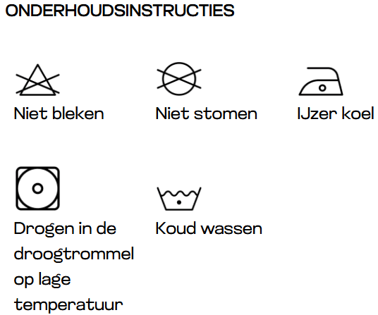Wasinstructies Kids Electric Hoodie JH004J