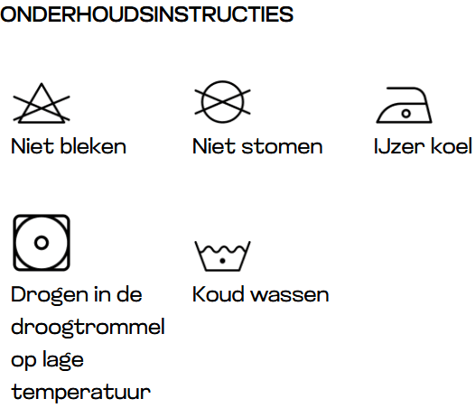 Wasinstructies Varsity Kids Hoodies JH003J