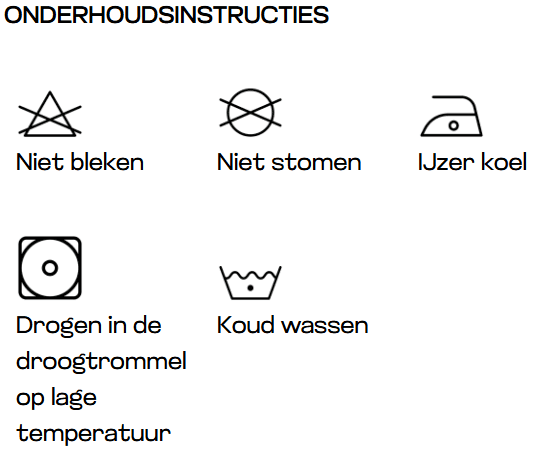 Wasinstructies Kids Zoodie JH050J
