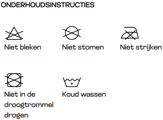 Wasinstructies Women