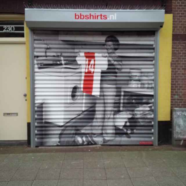 Ajax rolluik Albert Cuyp markt