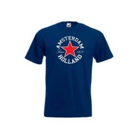 Amsterdam t-shirts leverbaar in 29 kleuren.