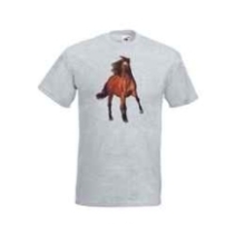 Paarden prints bedrukt op t-shirts van 100% katoen.