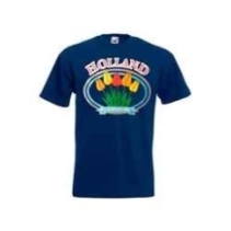 Holland t-shirts in 18 verschillende kleuren.