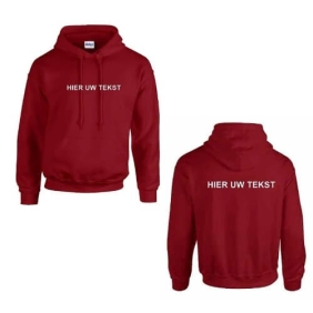 hoodie bedrukt met een naam of nummer