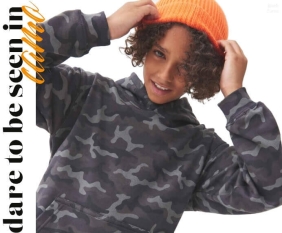 AWDis Kids Camo Hoodie JH014J cat model