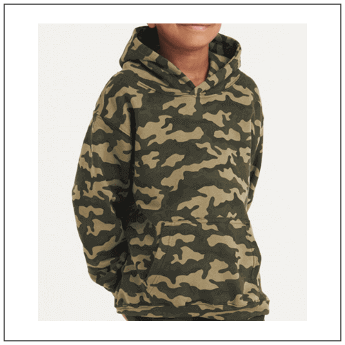 Kids Camo Hoodie JH014J Black Camo - model Kids Camo Hoodie JH014J Black Camo - model