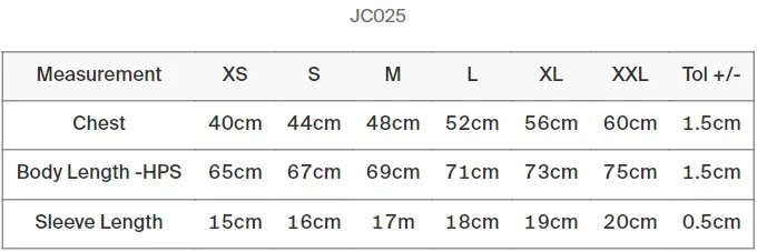 Maattabel Woman;s Cool Smooth T JC025