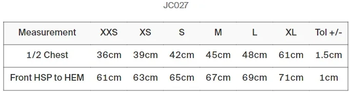 Maattabel Girlie Cool Smooth Workout Vest JC027