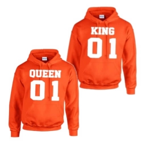 Oranje Koningsdag t-shirts en hoodies