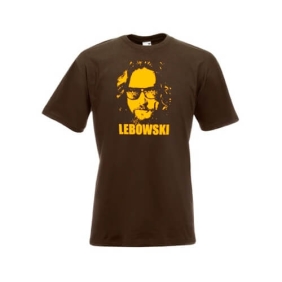 Trend shirt bedrukt met een gele print van Lebowski.