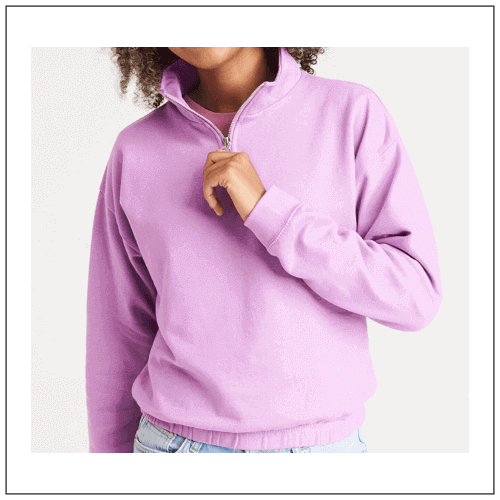 Womans Cropped Zipp Sweater JH007 Model. Womans Cropped Zipp Sweater JH007 Model.