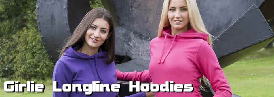 AWDis girlie longline hoodies model