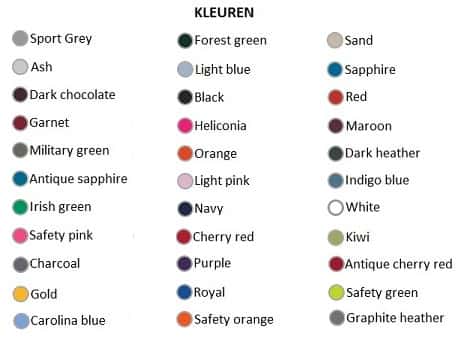 kleuren-gildan-hoodies