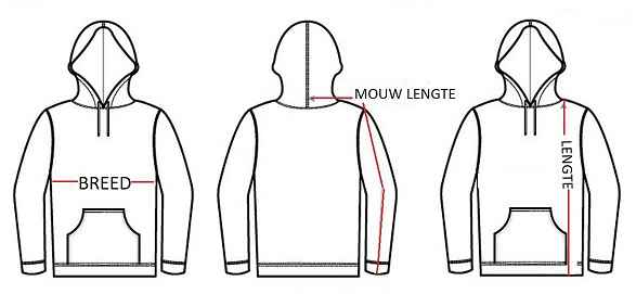 hoe meet ik de juiste hoodie maat 