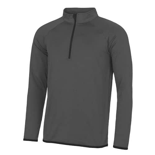 Heren Cool Zip Sweater JC031 Charcoal Jet-Black