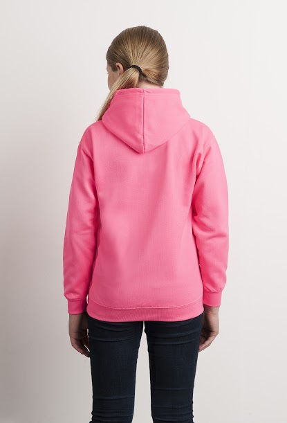 AWDis Fluor hoodie Electric-pink JH004J achterkant