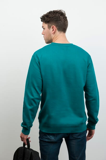 AWDis sweater JH030 jade green achterkant