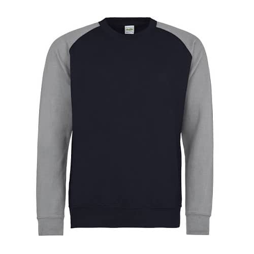 AWDis Collge sweater JH033 Oxford-navy Heather-grey
