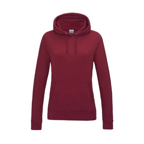 Girlie College hoodie Red-hot-chilli