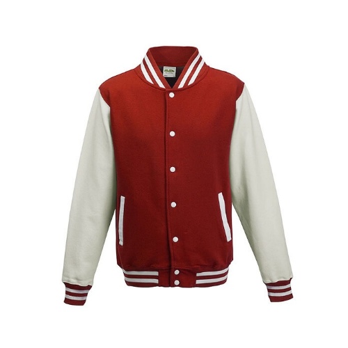 AWDis Varsity jacket JH043 Fire red-white
