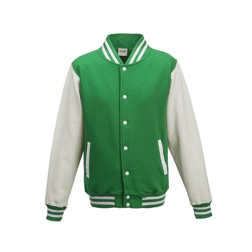 AWDis Varsity jacket JH043 Kelly green-White