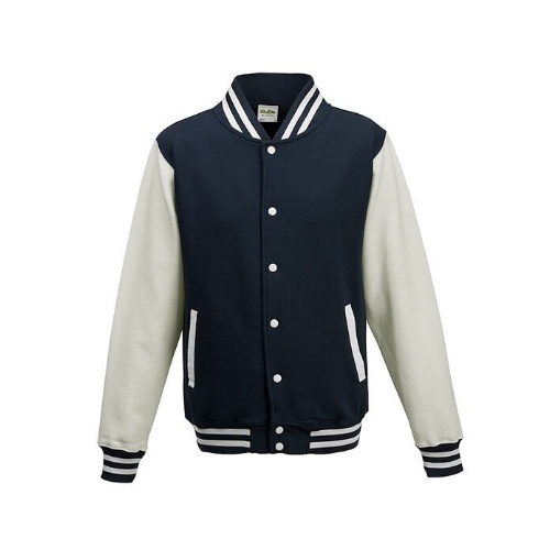 AWDis Varsity jacket JH043 Oxford navy-White