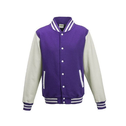 AWDis Varsity jacket JH043 Purple-White