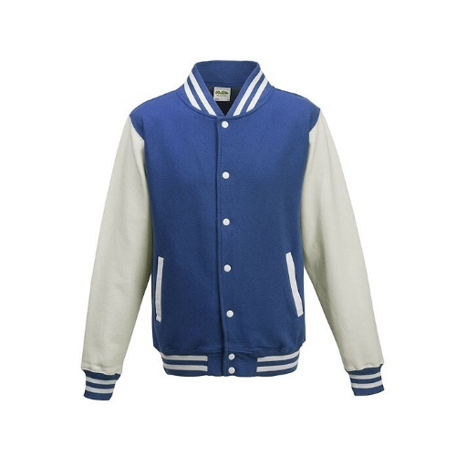 AWDis Varsity jacket JH043 Royal blue-White