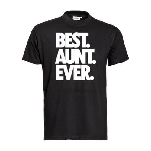 Best Aunt ever t-shirt zwart met witte print