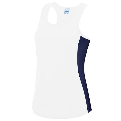 Dri-Fit contrast dames singlet Arctic white-French navy.