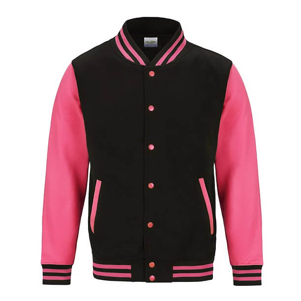 AWDis Varsity Jacket JH044 Electric Pink