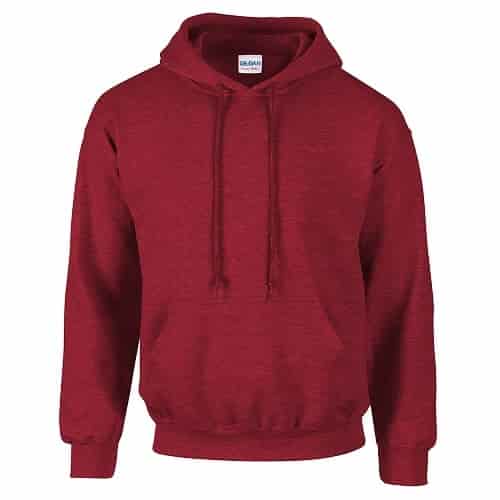 Gildan hoodie cherry red.