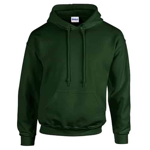 Forest-green Hoodie van Gildan.