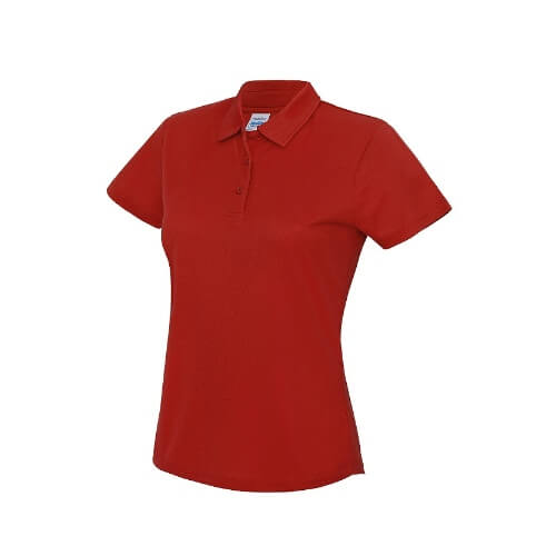 Woman\'s Cool Polo JC045 - Fire red