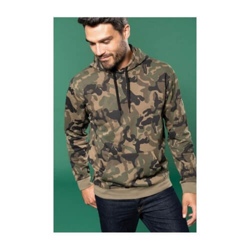 Kariban Camouflge hoodie - model