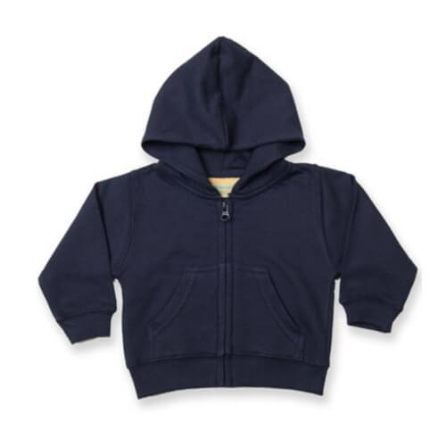 Larkwood LW005 Navy baby zip hoodie voorkant