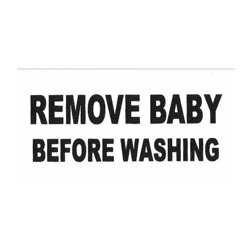 remove baby before washing baby t-shirt.