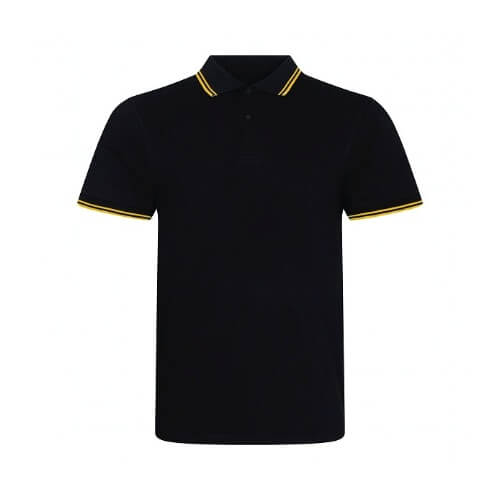Stretch Tipped Polo JP003 -  Black yellow