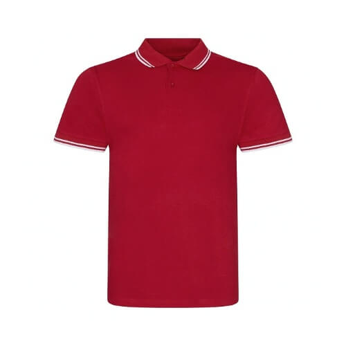 Stretch Tipped Polo JP003 -  Red white
