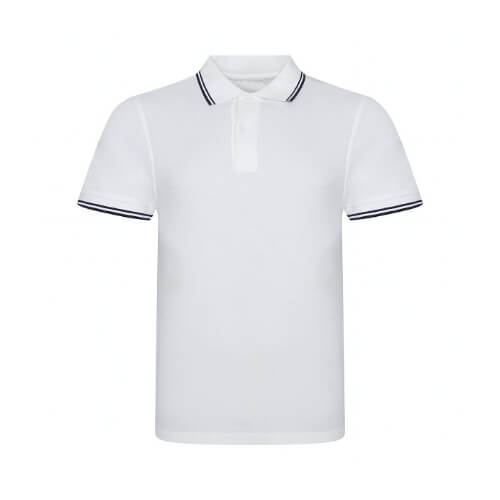 Stretch Tipped Polo JP003 - White navy