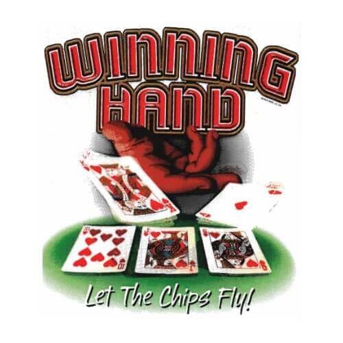 Winning hand let the chips fly t-shirt.