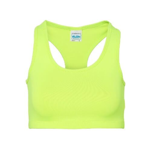 Girlie Cool Sports Crop Top JC017 - Electric Yellow