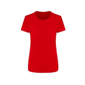 Ambaro Recycled Womens T EA004F Fire red.