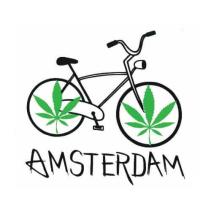 Amsterdam Weed fiets t-shirt.