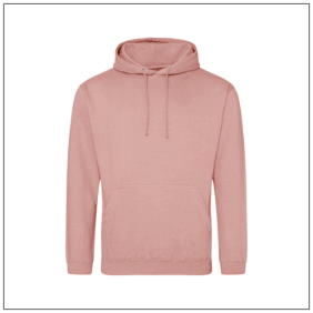 Uniseks College Hoodie JH001 Dusty Pink - BBshirts.nl