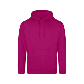 Uniseks College Hoodie JH001 Festival Fuchsia - BBshirts.nl